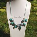 COL066 - Collier fimo turquoise