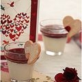 Pannacotta pour la Saint Valentin.....rose et framboises pour la délicatesse....