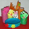 Cadeau pour la Fête des Pères: Porte-crayons animaux avec rouleaux de papier toilettes