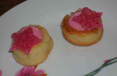 Financiers et fantaisies de framboises