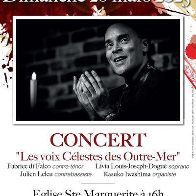 Concert "Les Voix célestes des Outre-Mer" 26 mars à CERDON , à 16h00