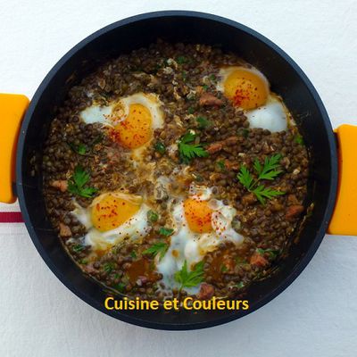 Cocotte de lentilles & oeufs 