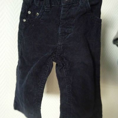 Pantalon Velour bleu marine Bout'chou