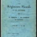 Livre "Les régiments Picards à la guerre" (1919)