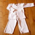 Pyjama velours PETIT BATEAU - fillette 2 ans - TBE