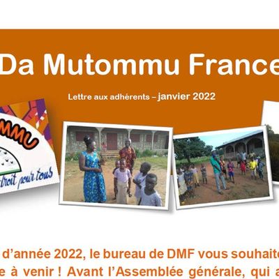 Lettre aux adhérents de janvier 2022