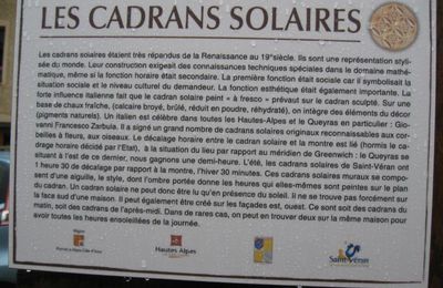 LES CADRANS SOLAIRES DE SAINT VERAN