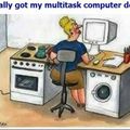 Multitask computer desk