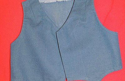 c14-90 Boléro jean bleu foncé