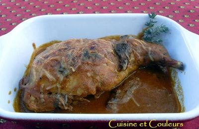 Lapin en sauce viognier aux morilles & picodon