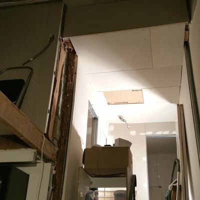 Isolation des plafonds de l'entrée + mezzanine