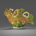 A very rare sancai-glazed pottery 'dragon-fish' ewer, Liao dynasty (907-1125)    
