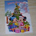 Carte - Mickey Minnie Merry Christmas -