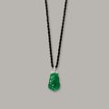 Very fine jadeite and diamond pendant