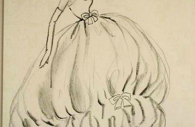Sketch by Cristobal Balenciaga, 1958
