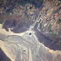 vue de la baie du Mont-Saint-Michel à bord de l'ISS par le normand Thomas Pesquet