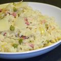 Risotto aux lardons et aux petits pois