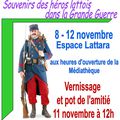 Exposition Souvenirs des héros lattois dans la grande guerre du 08 au 12 novembre 2016