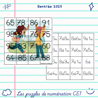 Les puzzles de numération 60-90