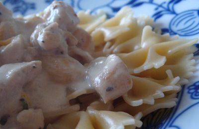 Une association idéale ... Farfalles au poulet et au pamplemousse