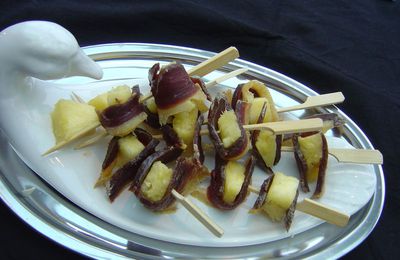 Tapas de magret de canard à l'ananas