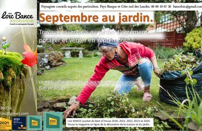 👨‍🌾 Septembre au jardin par paysagiste Pays Basque et Paysagiste Landes.