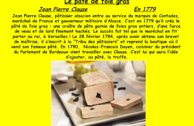 le pâté de foie gras, en 1779
