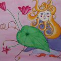 Princesse à la cyclamen - Acrylique 2010