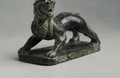 Limestone Carving of a Lion, Six Dynasties - early Tang dynasty, 6th - 7th century