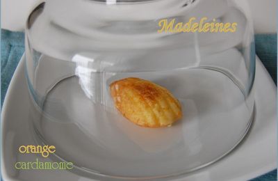 Mes premières madeleines, à l'orange et à la cardamome, sans gluten