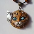 Collier "Le chat" et ses cristaux