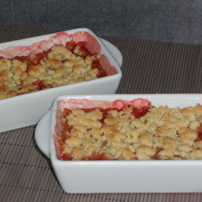 Crumble fraise/rhubarbe