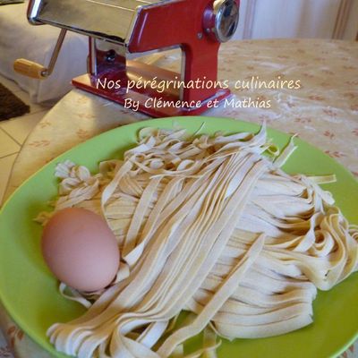 Tagliatelles fraiches maison, sauce crémeuse à l'aubergine