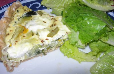 Tarte courgettes et chèvre frais