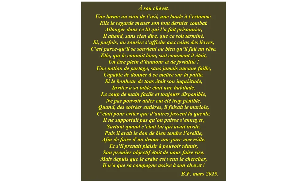 À son chevet