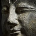 A very rare limestone head of Buddha, Northern Zhou - Sui dynasty