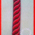 Bracelet Red Bargello Ribbon
