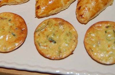 Miniclafoutis courgettes, tomates séchées et parmesan