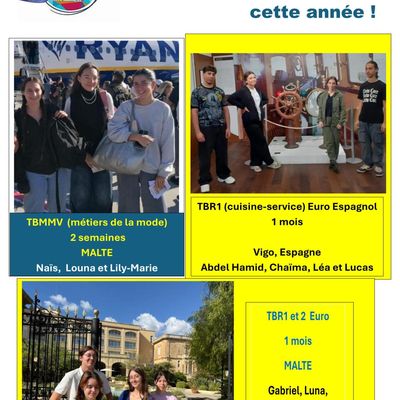 Stages ERASMUS : 11 élèves en ont profité !