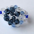 Bague bleue et transparente