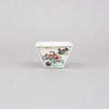 Chinese porcelain famille verte, wucai square tapered bowl, Kangxi period, 1662-1722