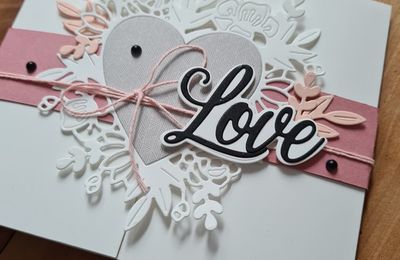 Carte Peek-a-Boo thème St Valentin - Tutoriel