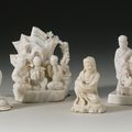 Four 'Dehua' figures and groups, Qing dynasty, 17th-18th century