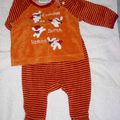 pyjama 2 pièces orange 