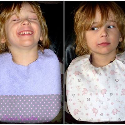 Bavoir pastel pour fille tendre