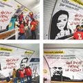 Arnault, Bettencourt, Drahi, Pinault, Attac affiche le « gang des profiteurs » dans la station de métro Bercy