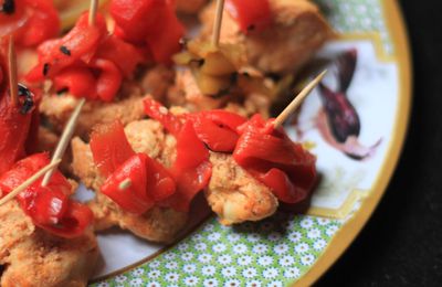 Poulet mariné aux poivrons pour les apéros estivaux