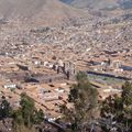 Vue de Cuzco depuis les ruines: 