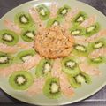 Carpaccio de saumon kiwi