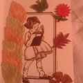 carte mail art - theme automne